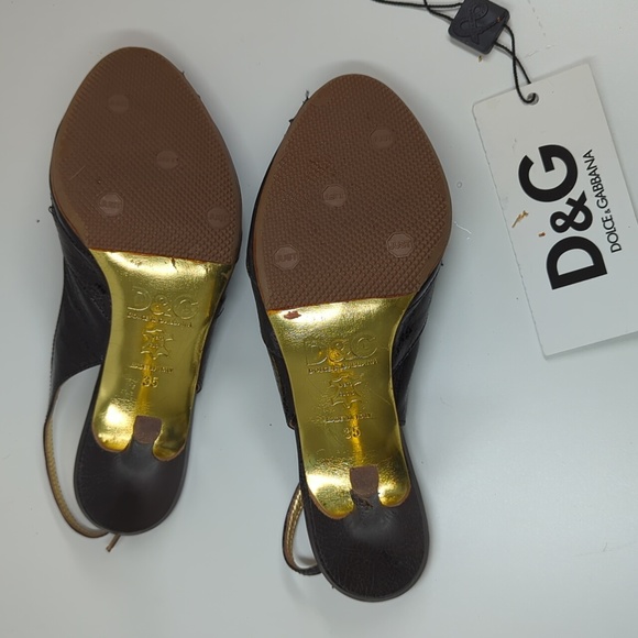 D & G Dolce Gabbana slingback heels women size 35 - Picture 11 of 13